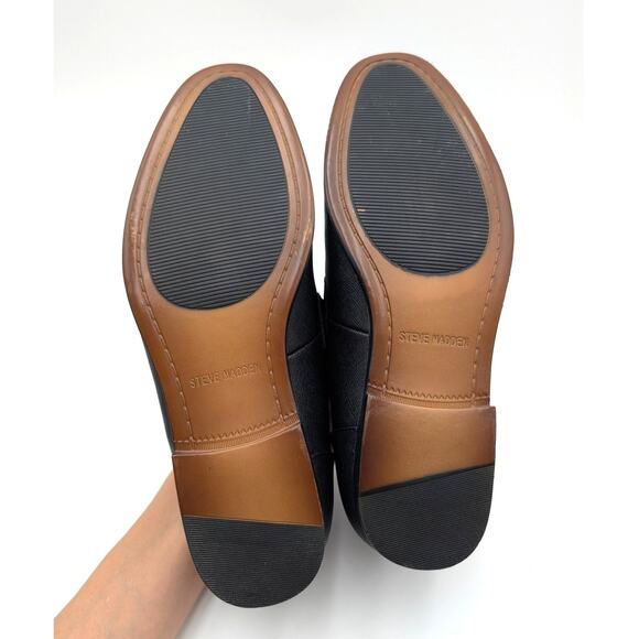 Steve Madden Mez Almond Toe Slip-On Loafer Shoes Men's Black Size US8 EU41 - Picture 8 of 13